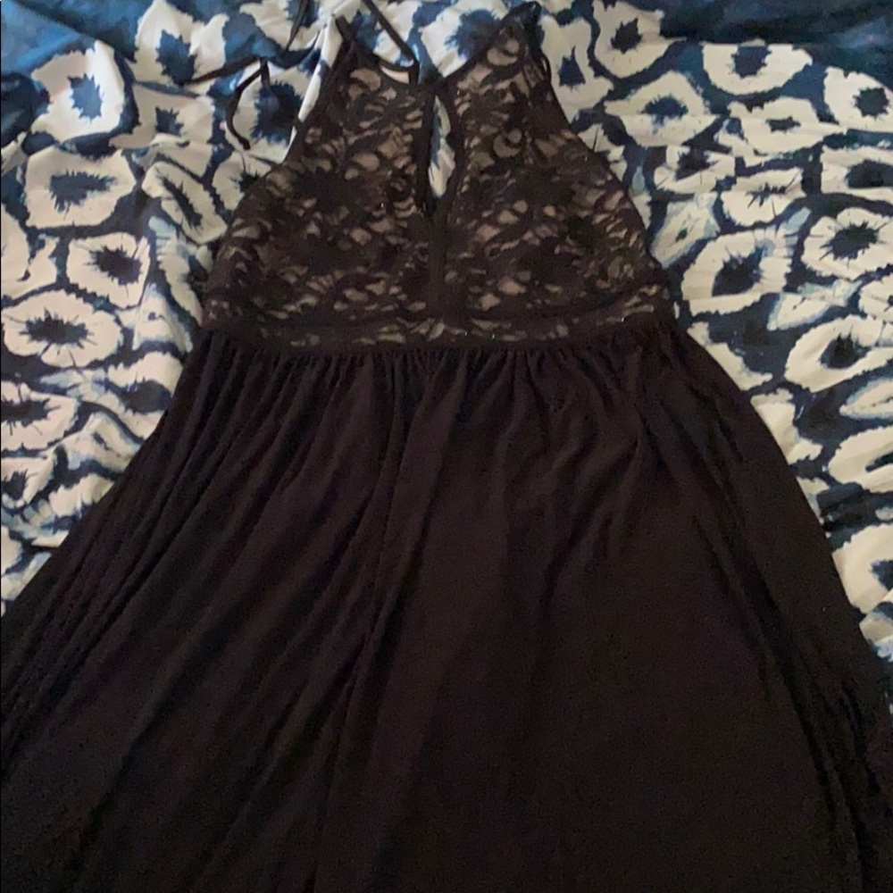 Black mesh sexy dress